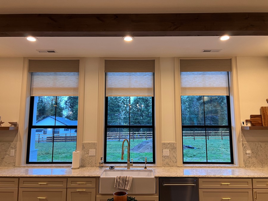 Roller Shades with custom valances